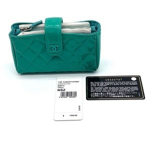 Chanel Patent Quilted O Mini Clutch